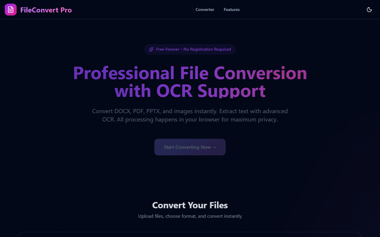 FileConvert Pro project screenshot