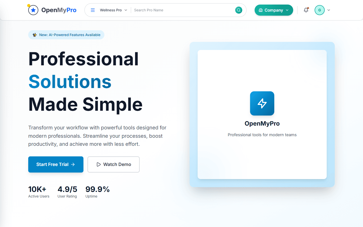 Open My Pro project screenshot